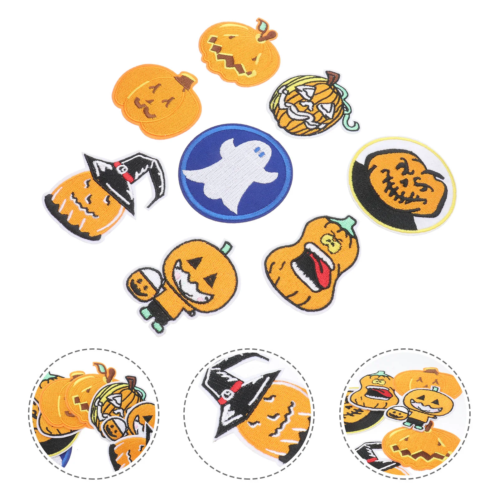 

Oniron Patch Sew Applique Clothes Diy Decorative Embroideredkids Pumpkin Stick Backpack Shirt Badge Cartoon Appliquesaccessory