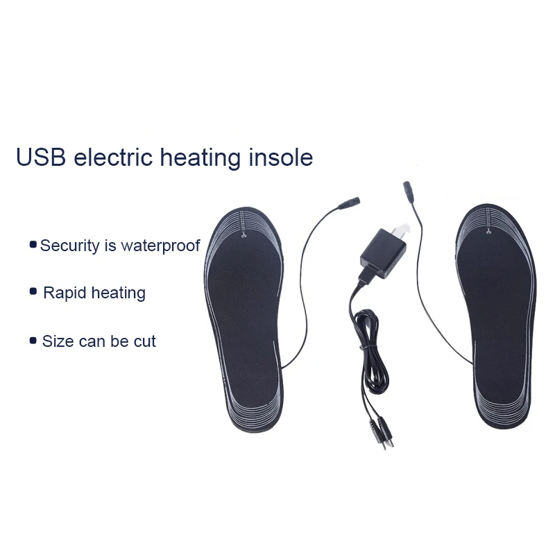 Winter Electric Heated Insoles USB Heating Feet Warmer Thermal Shoes Sock Pad Heated Insoles Washable Full Foot Fever Unisex images - 6
