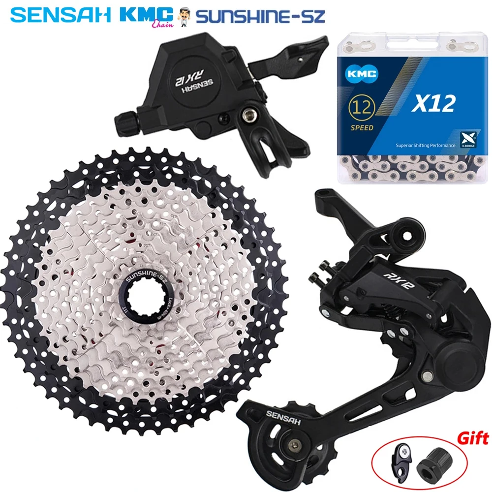 

SENSAH MTB 12 Speed Groupset RX 1X12 Shifter Lever Rear Derailleur 12V 46T/50T/52T HG Cassette KMC X12 Chains for DEORE SL-M6100