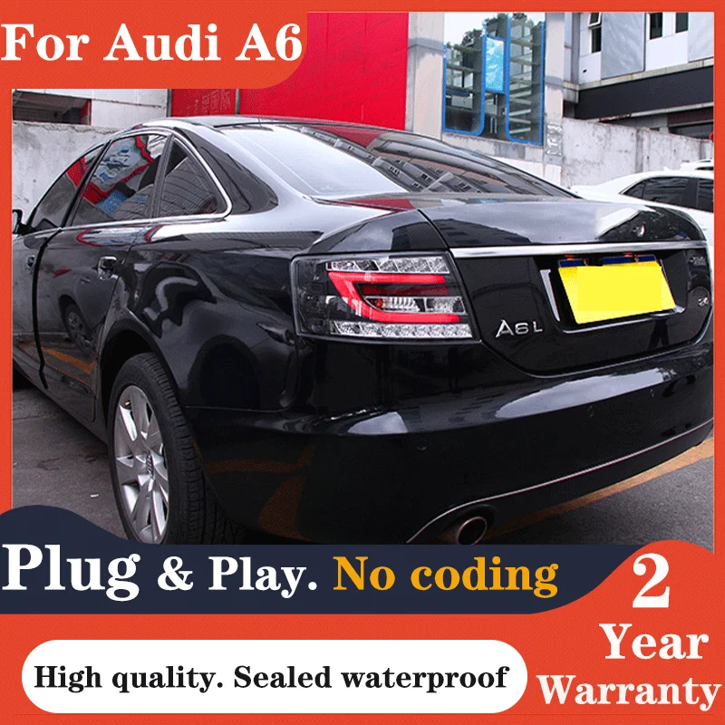

Автомобильный Стайлинг, задний фонарь для Audi A6 2005-2008, задние фонари светодиодный ные задние фонари DRL, стоп-сигнал, стоп-сигнал