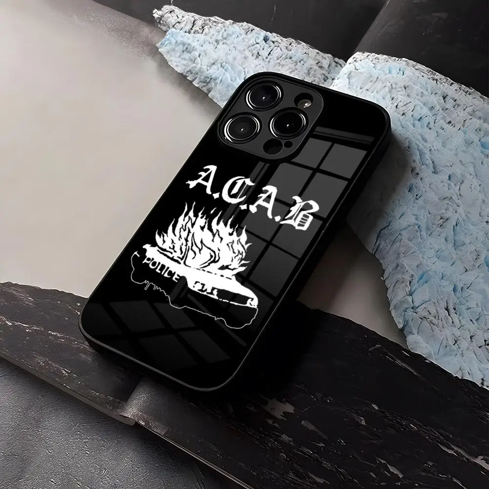 Фото Чехол для телефона Acab Ultras из закаленного стекла для iPhone 16 17 13 14 12 15 11 Pro Max Plus Mini X XR SE2020 Coque №4