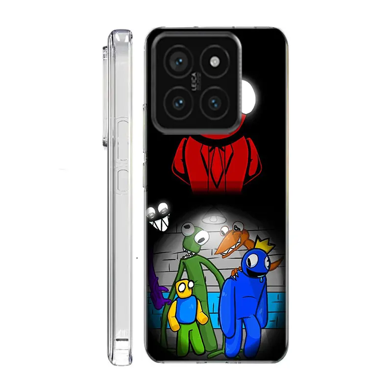 Rainbow Friends Cartoon Toy Game Clear Phone Case For Xiaom Mi 12 12T 11T 10T 9T 13 11 10 9 8 Lite CC9 CC9E Pro 6X 5X A1 A2 A3 C