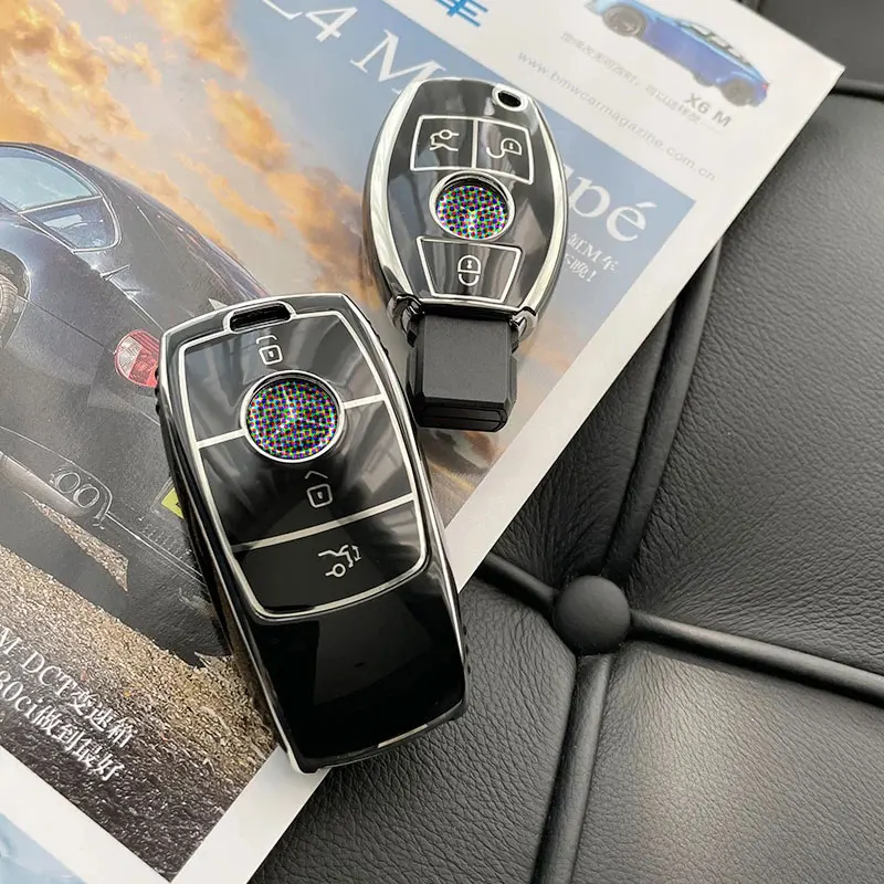 Мягкий ТПУ защитный чехол TPIC для автомобильного ключа Mercedes Benz E C G M R S Class W204 W212 W176