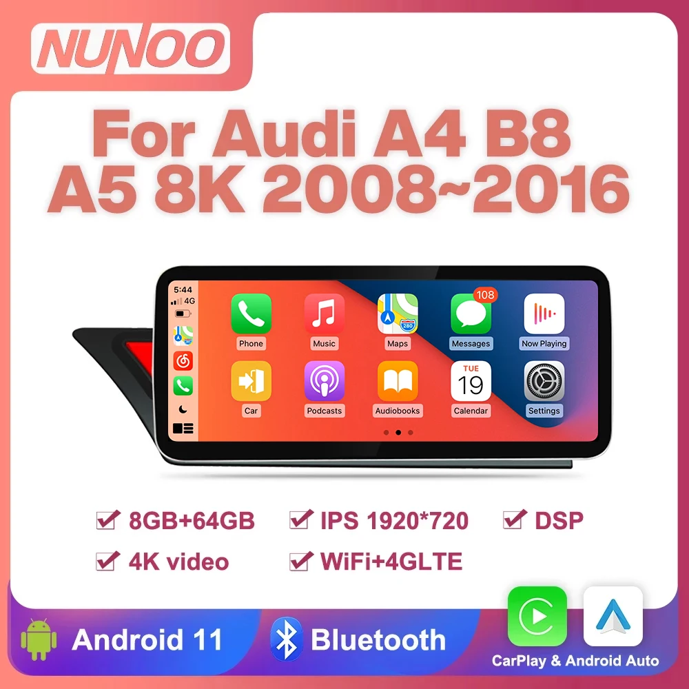 

Автомагнитола Android мультимедийный плеер для Audi A4 B8 A5 2008-2017 MMI 2G 3G CarPlay 8 + 64G IPS сенсорный экран GPS WiFi DSP стерео
