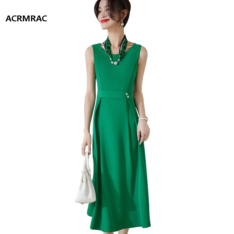 

Women dress Slim summer dress Solid color OL Formal Dresses Woman 23805