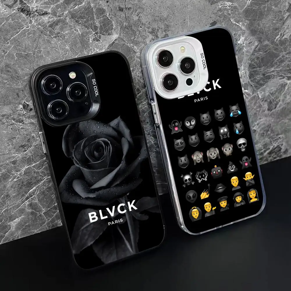 Mobile B-BLVCK Phone Case for iPhone 16 15 14 13 12 11 X XR XS 8 7 Pro Max Plus Color Silvery Smartphone Cover Cellphones