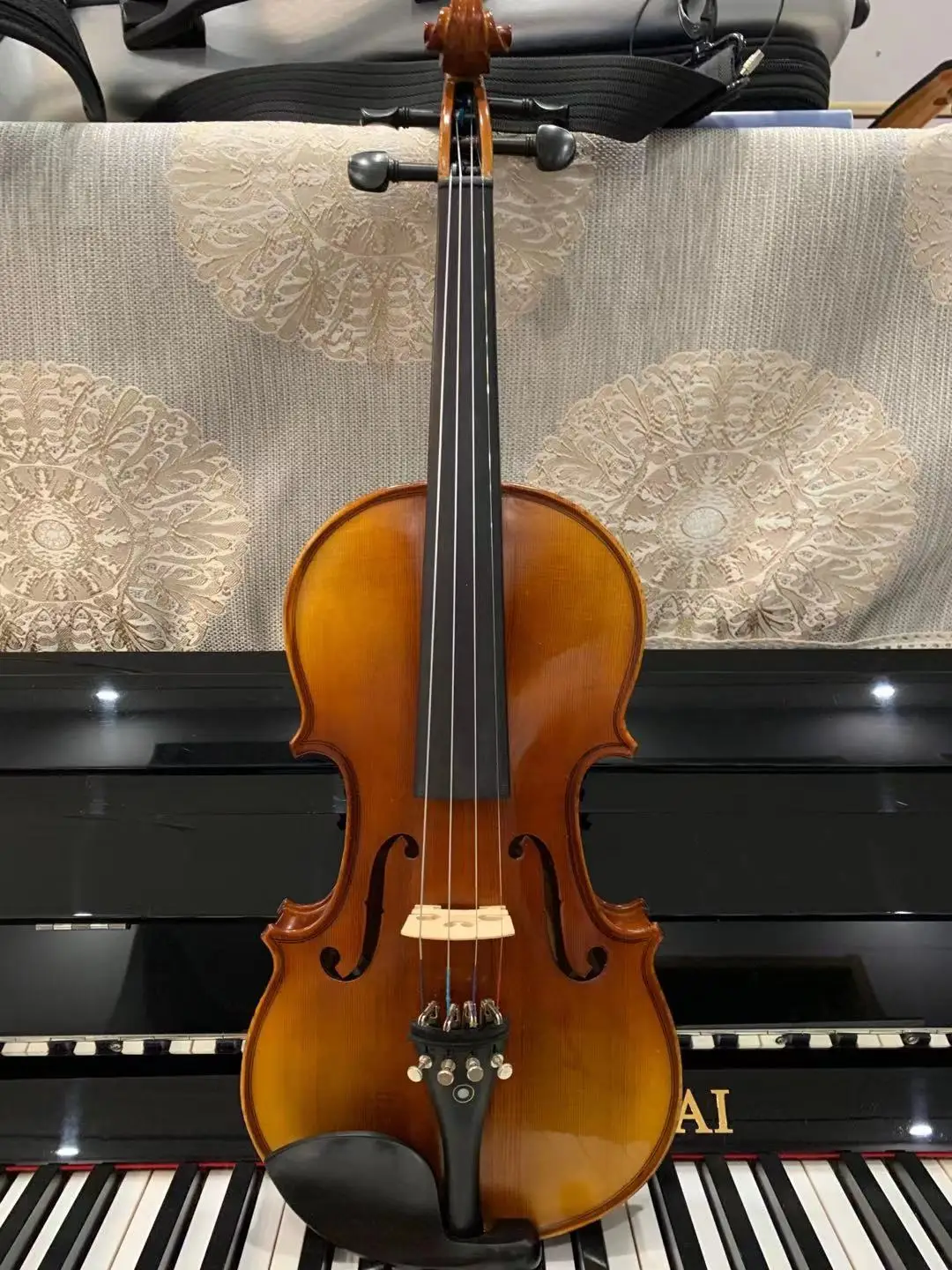 

European pure handmade tiger pattern violines natural spruce solid wood professional violin 4/4 playing stringed instruments