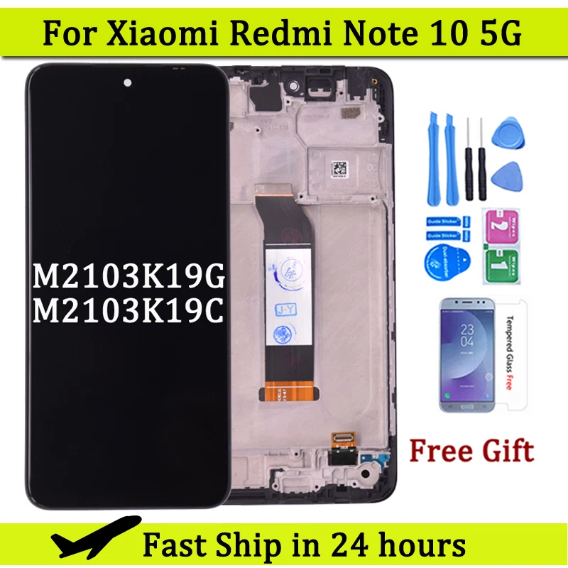 

Original 6.5 Inch Xiaomi Redmi Note 10 5G LCD Display Touch Screen Digitizer Assembly M2103K19G For Xiaomi POCO M3 Pro 5G LCD