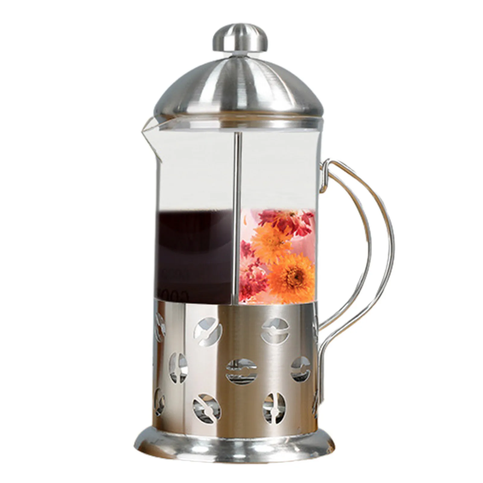 

Coffee Maker Stainless Steel Insulated Coffee Press Easy Clean Thickened Borosilicate Coffee Pot 3 Level Filtration System