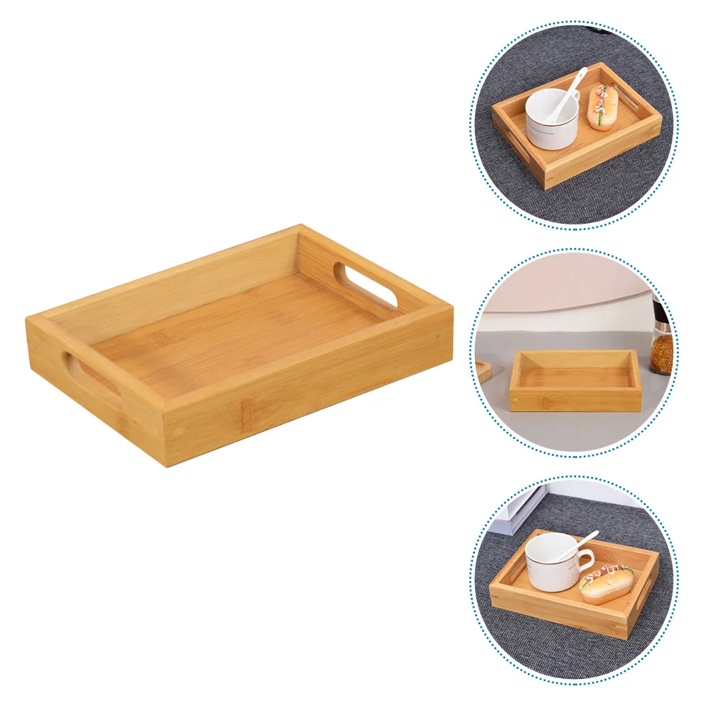 

Tea Cups Trays Bread Display Bamboo Plate Decor Food Board Dinner Plates Pastry Snack Platter Fruit Serving