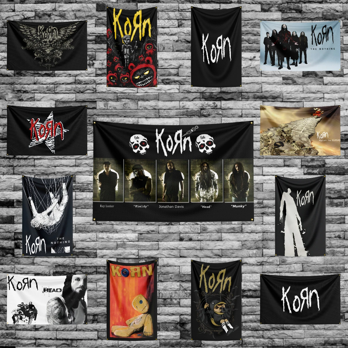3x5 футов Korns-Rock флаг группы полиэфир цифровая печать Banner для гаража настенное