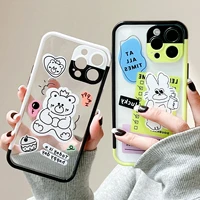for iphone 11 13 12 pro max case cartoon bumper cover for iphone x xr xsmax shockproof back shell for iphone 13 pro max cases