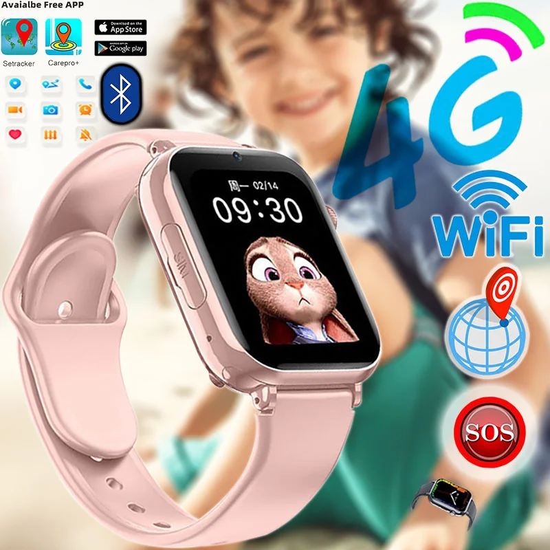 4G Sim Card Kids Smart Watch Bluetooth  Video Chat 4G Smartwatch With WeChat GPS Tracker Remote Monitor Smartwatch For Child