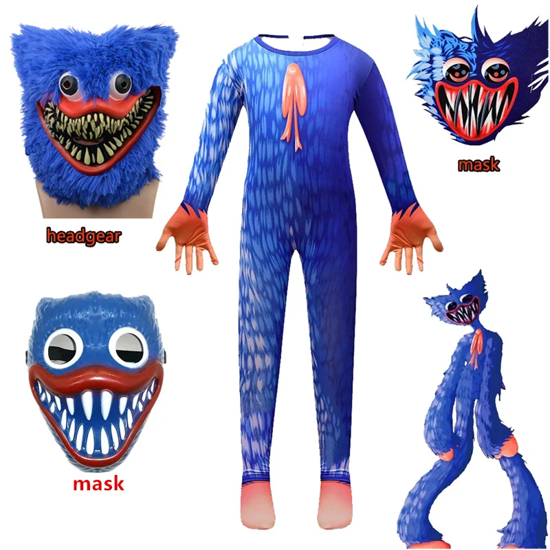 

Huggy Wuggy Costume Poppy Playtime Game Character Plush Cosplay Costume Mask Suits Hot Scary Soft Gift for Adult Kids Christmas