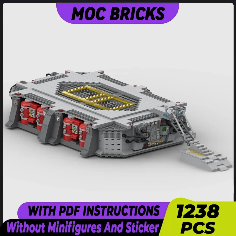 Звездная модель фильма Moc строительные блоки фабричная посадочная платформа