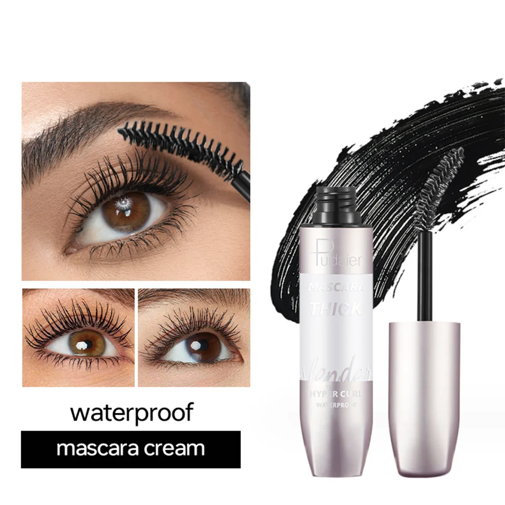 Коричневая Водостойкая тушь для ресниц коричневый объем увеличение объема 4d