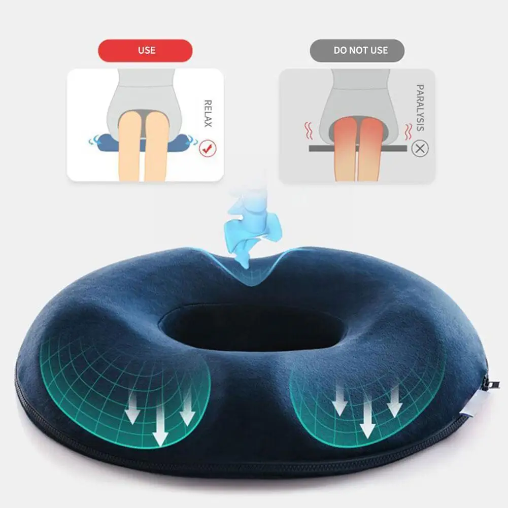 

1PCS Donut Pillow Hemorrhoid Seat Cushion Tailbone Coccyx Orthopedic Medical Seat Prostate Chair For Memory Foam Dropshipping