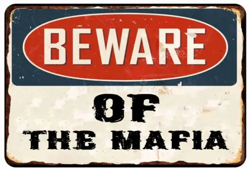 BEEWARE OF 10000 внимание полностью металлический жестяной знак 8x12