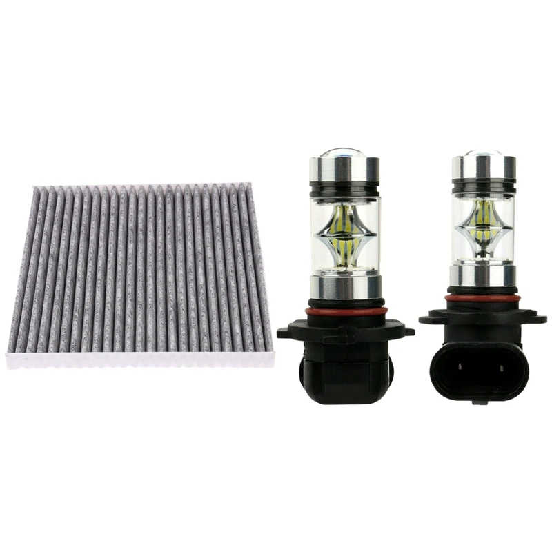

New2x 6000K Super White H10 9045 9145 9140 100W 1200LM LED Fog Light Bulb With Cabin Air Filter CF10285 Activated Carbon
