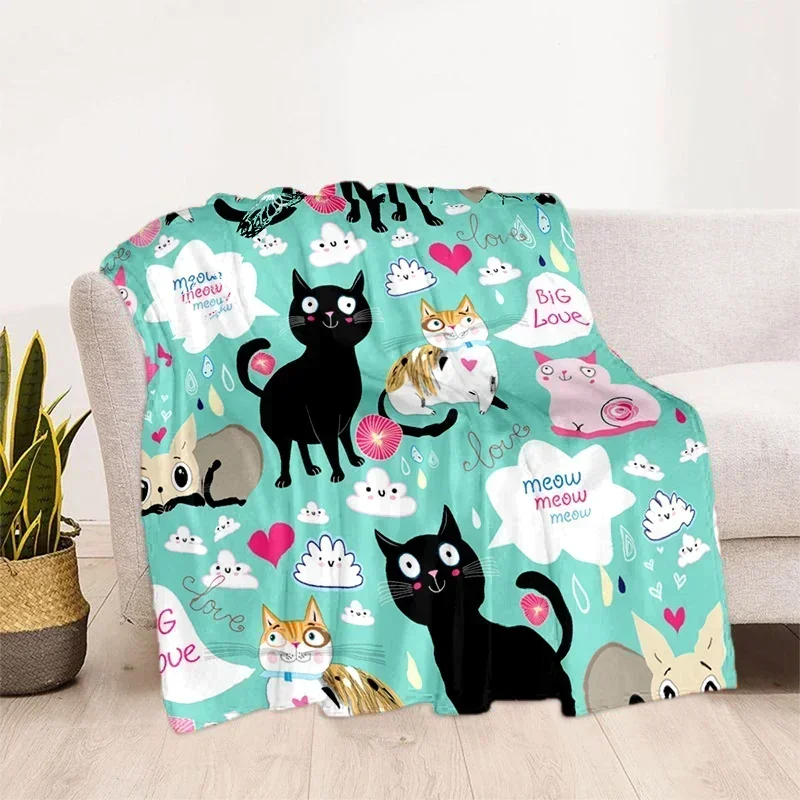 Selimut EL motif kartun kucing HD s мобильный Байи перепулька Танак Лаки-лаки Кантор диваны