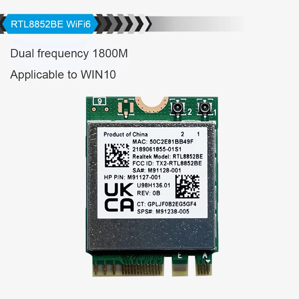 

Беспроводная Двухдиапазонная сетевая карта 2,4G/телефон 1800M NGFF M.2 WiFi6 Bluetooth-совместимый 5,2 внутренний сетевой адаптер для WIN10