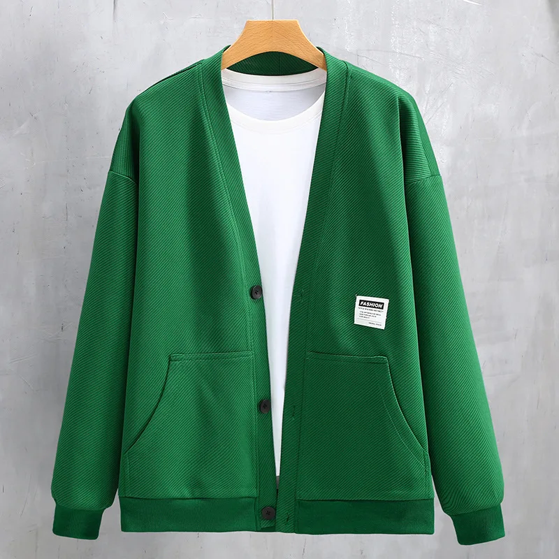 Мужская модная повседневная трикотажная Свободная куртка 160 кг новинка весны и