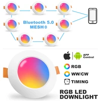 work with bluetooth spot led recessed rgb dimmable smart home foco ceiling light spotlight lamp color change downlight 220v 110v