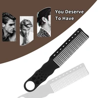 black plastic cutting flat comb hair hairdressing anti static hair styling comb for men women