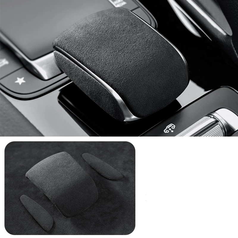 

Suede for Mercedes Benz GLS GLE GLE350 GLE450 Car Gear Lever Handle Cover Shift Knob Case Protector Boot Sleeve Gear Head Collar