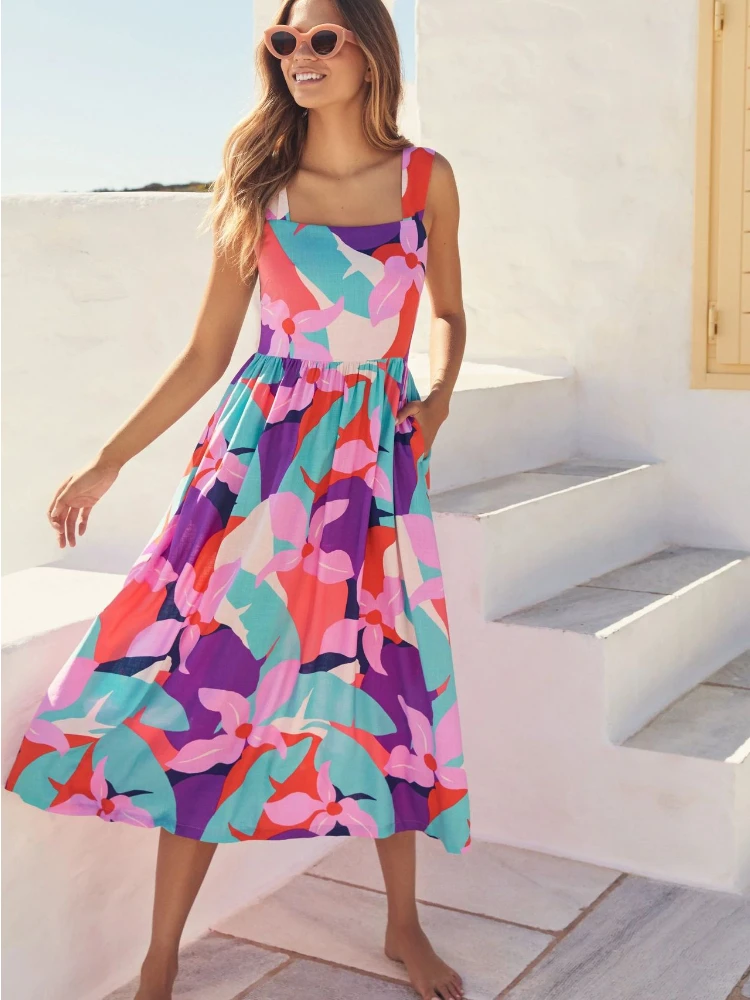 

Женское офисное платье без рукавов, Элегантное повседневное облегающее длинное платье-миди с открытой спиной, весна-лето 2023