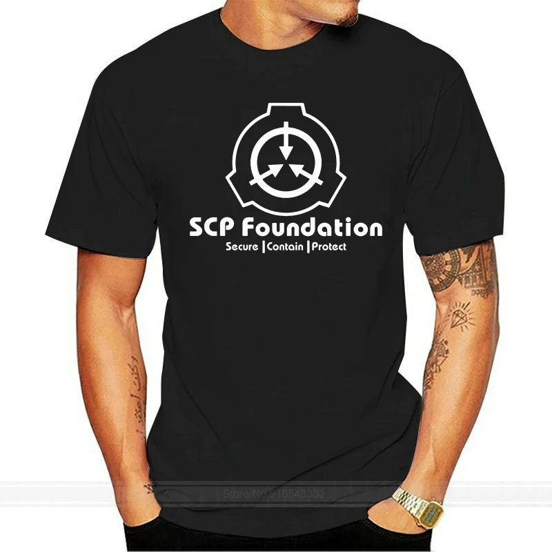 

Футболка, вдохновленная логотипом веера Вики «SCP тональный безопасный содержимое», популярные новые летние модные футболки