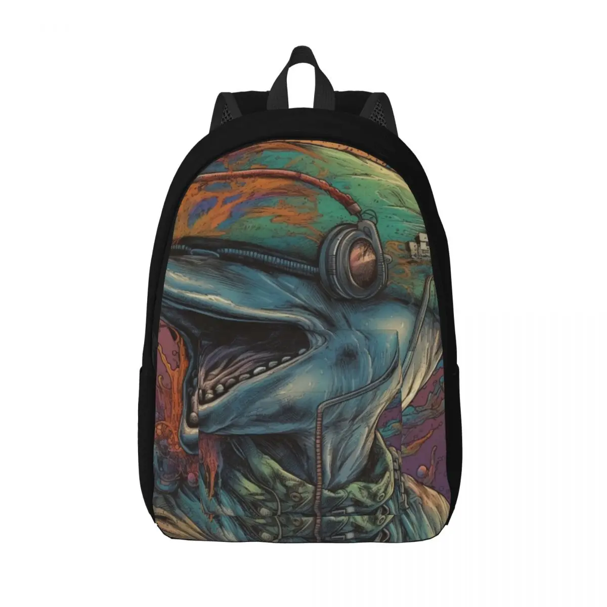 

Dolphin Canvas Backpacks Pop Caricatures Bag Back To School Backpack Big Style Bags