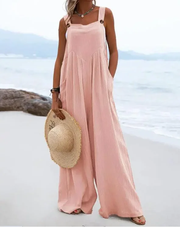 Wide Leg Suspender Jumpsuit women summer 2022 new fashion