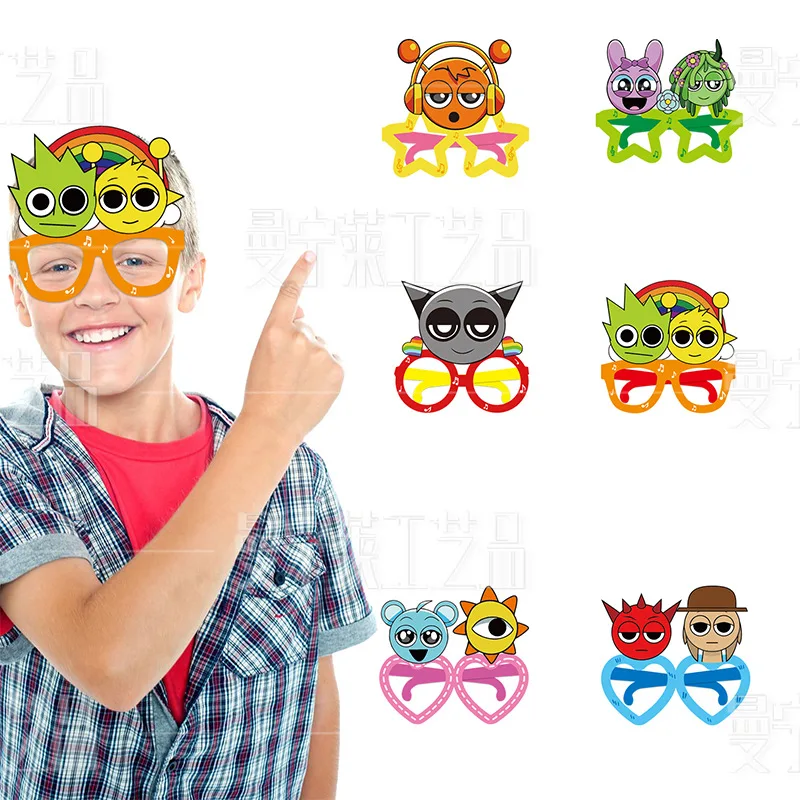 12 шт. бумажная маска для косплея Sprunki детские украшения дня рождения маски милые