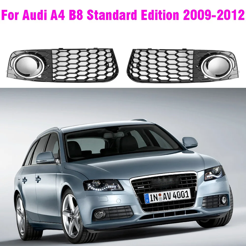 Luz antiniebla de rejilla de panal para Audi, rejilla de ventilación abierta, cubierta de admisión, piezas de coche, para A4, B8, 2009, 2010, 2011, 2012