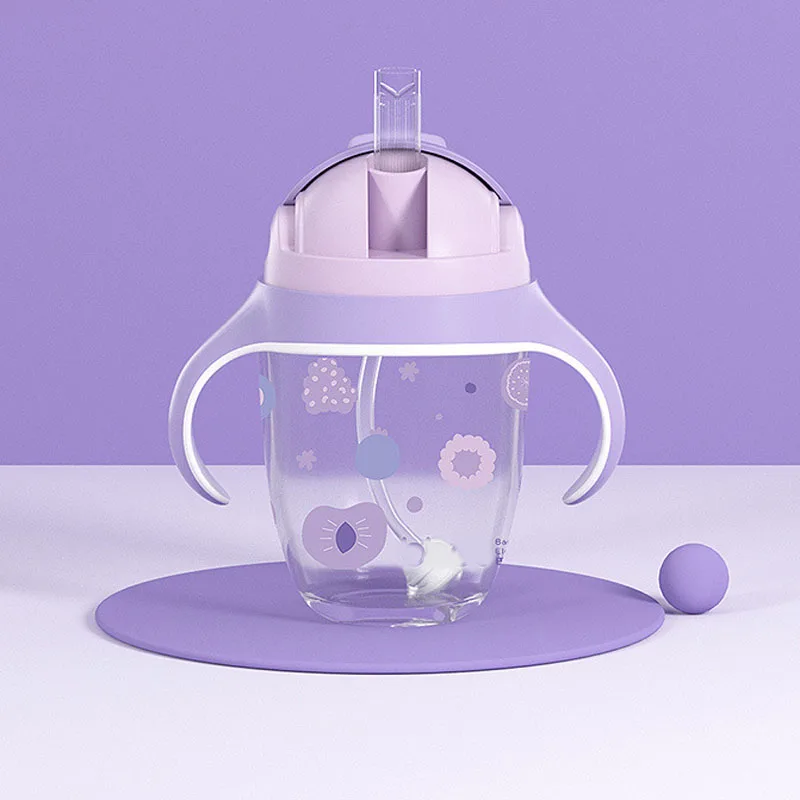 

Baby Feeding Cup Children Learn to Feed Drinking Bottle Training Bup with Straw Leak-proof and Choking-proof Baby Cup