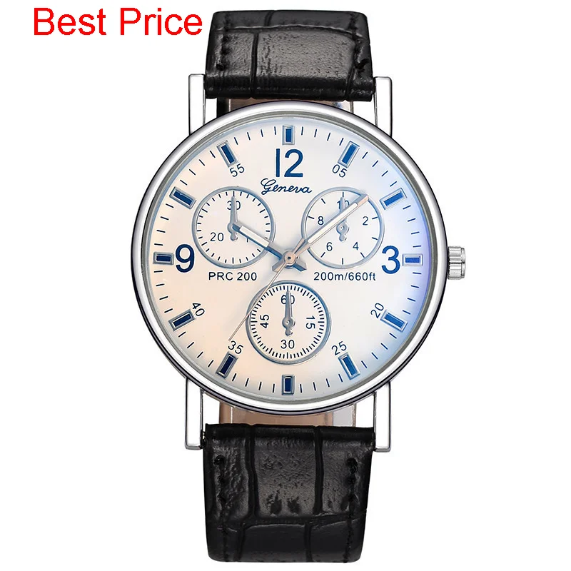

200pcs/Lot Simple Men's Leather Watch With Calendar Function Plus Luminous Fuction Wristwatch Reloj Hombre Montre Homme