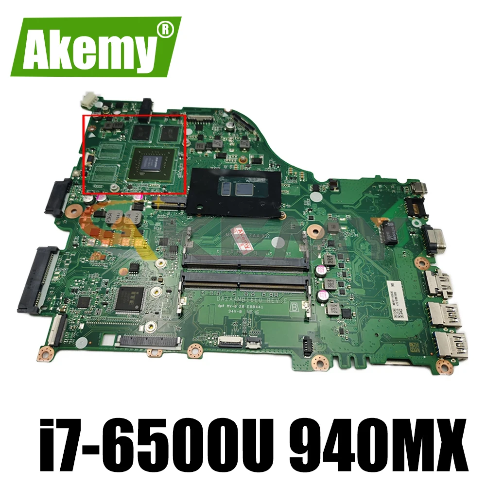 

For Acer Aspire E5-575 F5-573 E5-575G F5-573G Laptop Motherboard ZAA X32 DAZAAMB16E0 W/ i7-6500U 940MX 2G-GPU 100% Fully Tested