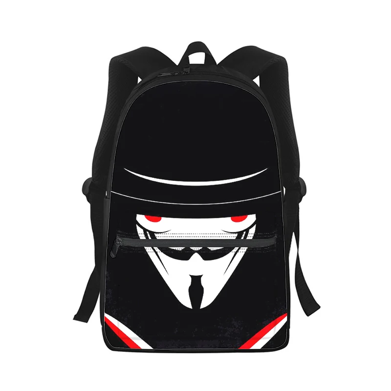 V for Vendetta Men Women Backpack 3D Print Fashion Student School Bag Laptop Backpack Kids Travel Shoulder Bag