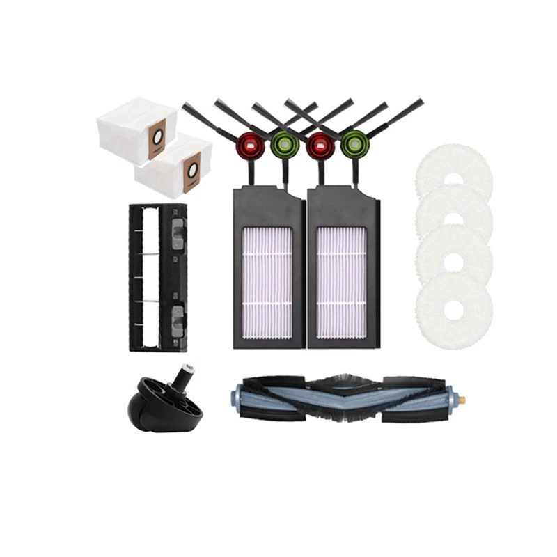 

15 Pieces For Cobos Sweeping Robot Accessories X1 Mop Wiper Main Brush Side Brush Cover Plate Cover