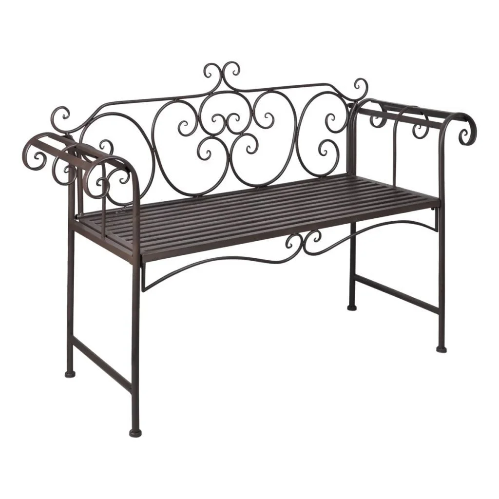 

Garden Bench 52” Steel Antique Brown