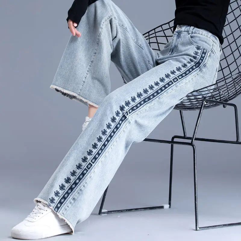 

Jean Baggy Pants for Women Women's Mom Jeans Aestethic Spring 2023 Womens Fashion Vintage Clothing Urban Wide Leg Pants Woman