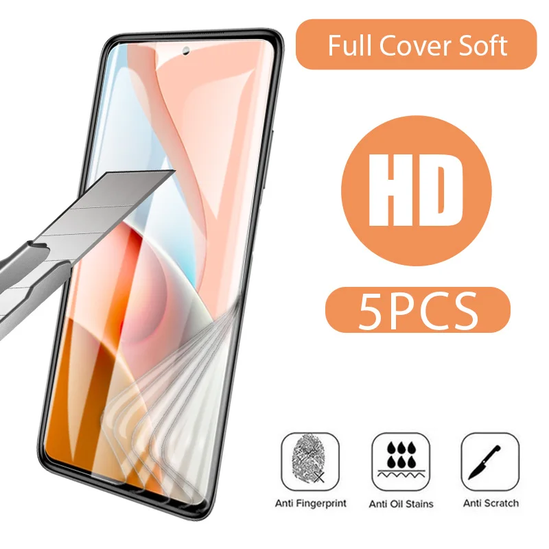 

5PCS Hydrogel Film for Redmi Note 12 11 10 9 8 Pro Plus 5G 11S 10S 9S 8T Screen Protector for Redmi 9T 9C 9A 10C Not Glass
