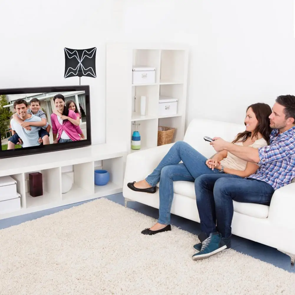 

Digital TV Antenna Wide Compatibility 2000 Miles 4K High Clarity Amplified Antenna Signal Booster for Home Audio Video TV