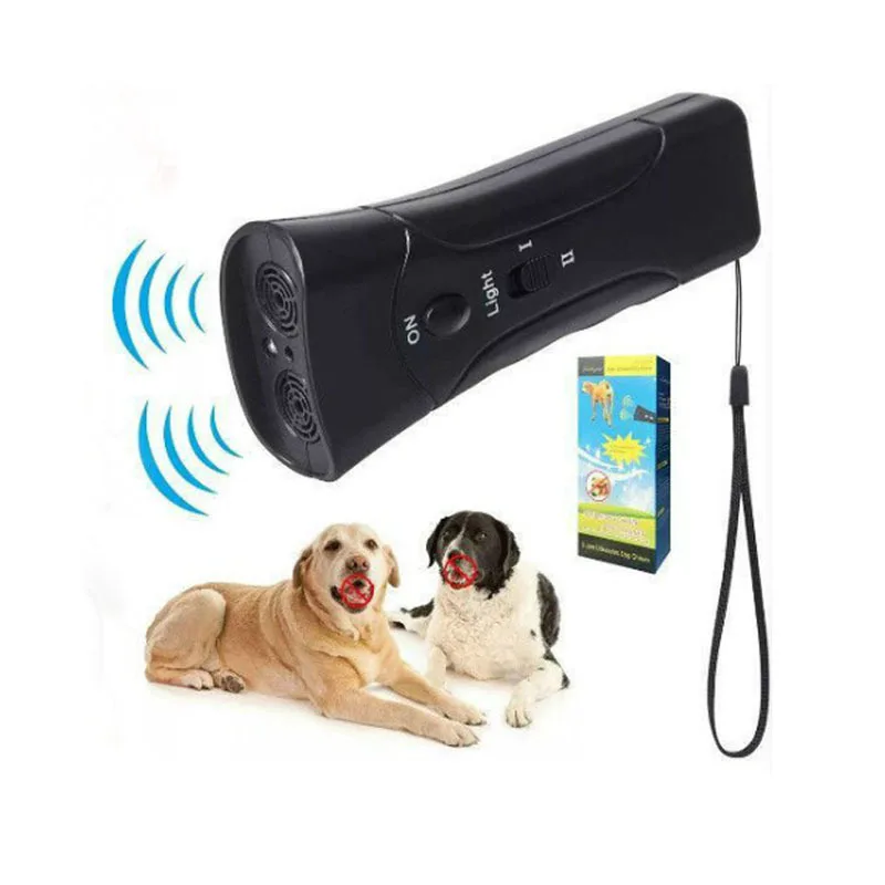 

Anti Bark Device Portable New Pet Supplies Ultrasonic Double-Head Dog Repellent Double-Horn Laser Dog Training Device