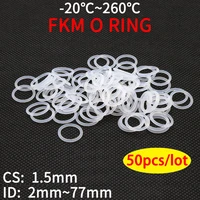 50pc white silicone o ring gasket cs 1 5mm od 5 80mm food grade waterproof washer round o shape rubber silicon ring o ring