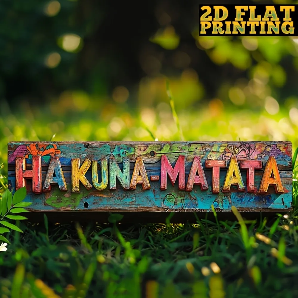 

Металлическая табличка "Хакуна-Матата" 4x16 дюймов