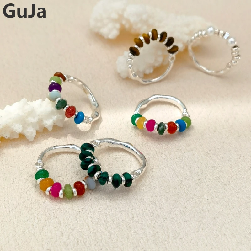 

Modern Jewelry For Women Rings Popular Style Simply Pretty One Layer Metal Simulated Pearl Accessories Party Wedding Gift