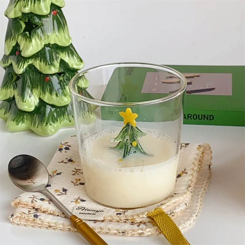 Рождественская чашка на елку термостойкие стаканы чашки оптом стеклянная кружка