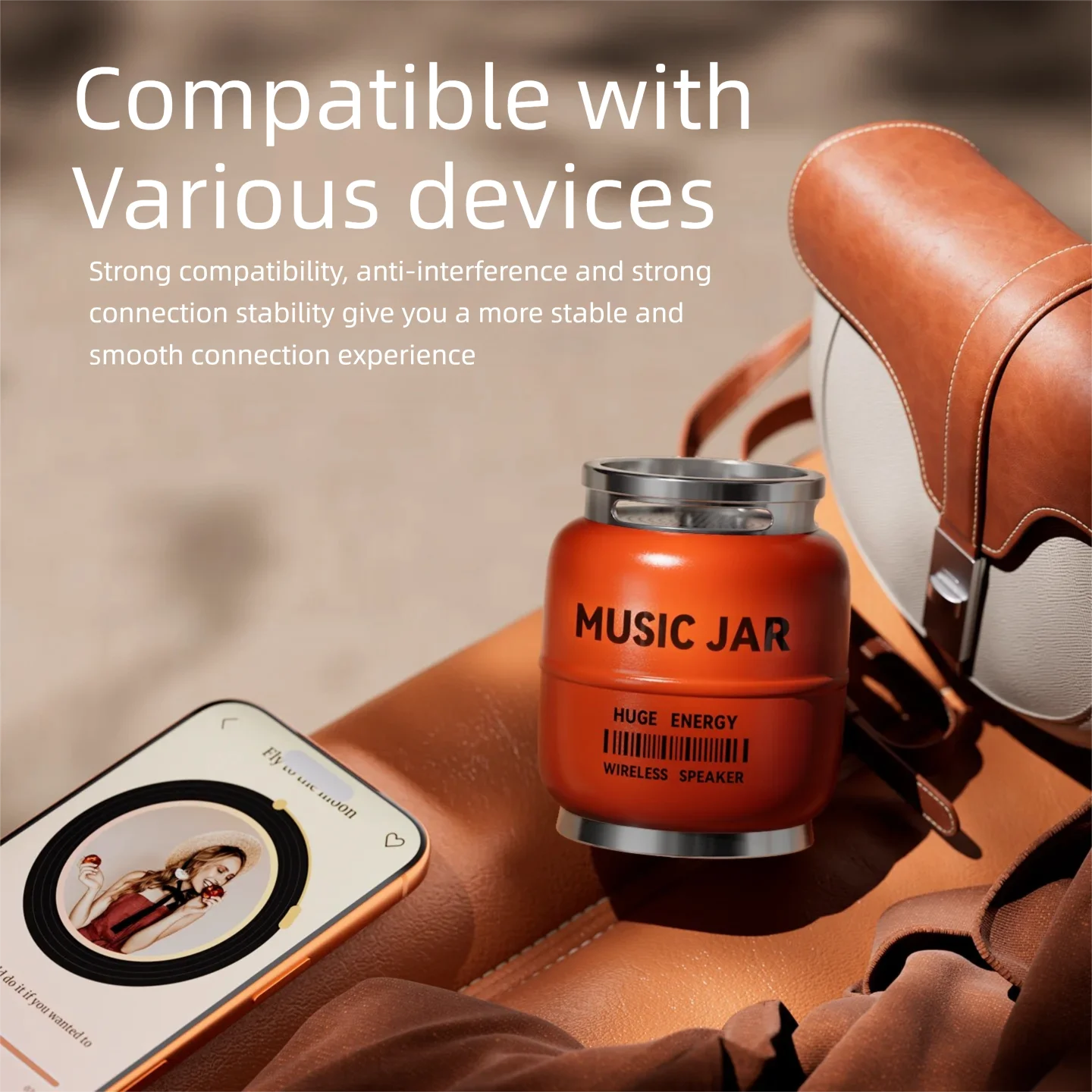 Фото Портативная Bluetooth-колонка EWA A165 для улицы, Bluetooth 5.4, интерфейс USB-C, водонепроницаемость IPX6, аккумулятор 900 мАч №5